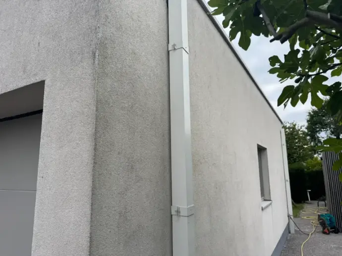 zijgevel vervuild door mos en algen