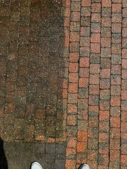 Schone oprit na hogedrukreiniging door Mos Reinigingsservice